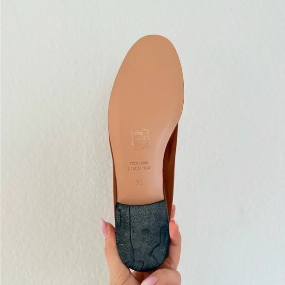 Bianca Di Elegant Brown Leather Loafers SZ 36 - Picture 3 of 6